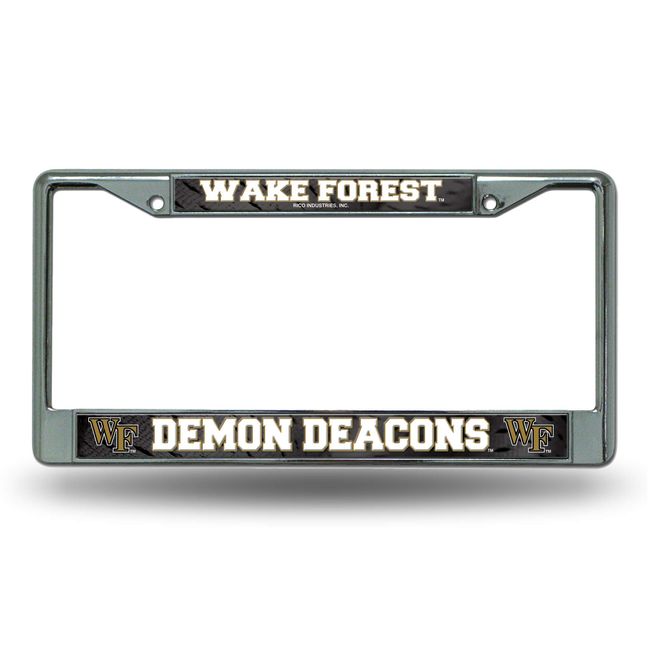 Rico Industries NCAA Wake Forest Demon Deacons Standard Chrome License Plate Frame , 6 x 12.25"