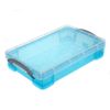 Really Use Box 4 Litre Transparent Blue Recycled Plastic Box with Removable Lid