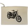 'Biker Motorcycle' Canvas Clutch Bag/Accessory Case (CL00035461)