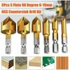 12× Chamfer Countersink Deburring Drill Bit Set Crosshole Cutting Metal Tool Kit