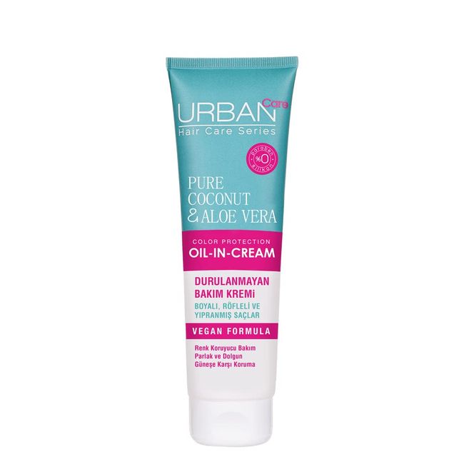 URBAN Care Pure Coconut & Aloe Vera Boyalı Saçlara Özel Renk Koruyucu Durulanmayan Saç Kremi 150 ml- Vegan