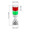 QWORK Industrial Warning Lights, 12-24V LED Stack Tower Lights with Buzzer, Lights, Column Signal Tower Indicator Lamp Beacon, Continuous/Flashing Light Switchable, 2 Layer