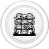 Spooky Tic-Tac-Toe BW PopSockets PopGrip for MagSafe
