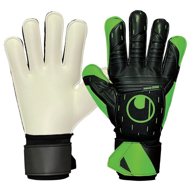 uhlsport Game Soccer GK Keeper Gloves Soft Advanced 1011324 01 6 Black x Flow Green