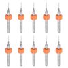 uxcell Micro PCB Drill Bit Set 3.175mm Shank 0.45mm Solid Tungsten Carbide CNC Engraved Printed Circuit Board Drill Bit Rotary Tools 10pcs
