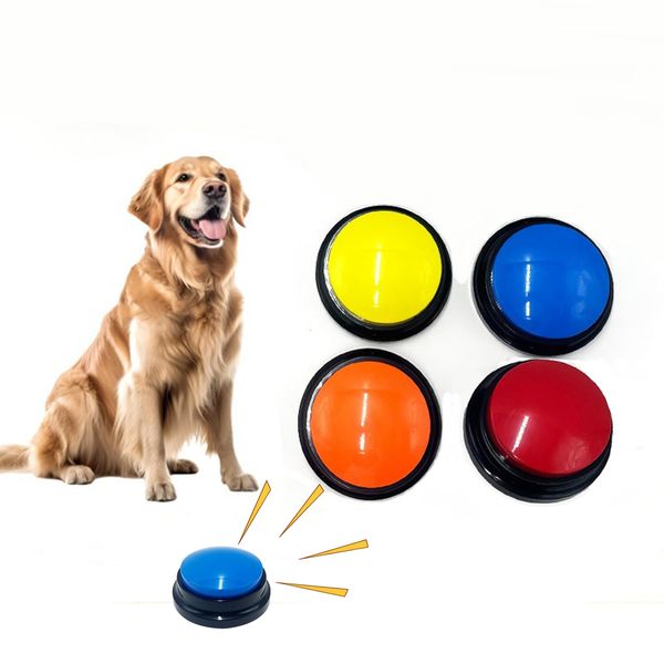 Yoseka Pet Buttons, Dog Conversation Buttons, Communication Buttons, Set of 4, Recordable Buttons for Dogs, Educational Toy, 30 Second Recording, Interactive Toy for Dogs, Japanese Manual Included