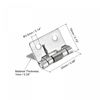 sourcing map Spring Loaded Hinges, 1" 304 Stainless Steel Self Closing Hinge for Cabinet 2pcs