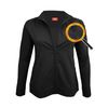 M&M SCRUBS Women's Ultra Soft Front Zip Warm-Up Scrub Jacket (Black, Medium)