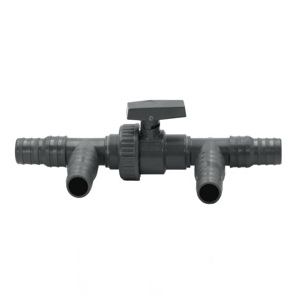 HAF® 3-Way Solar Soft / 3-Way Valve with Stopcock, 2-Piece Bypass Set with 32 mm and 38 mm Hose Nozzles for Connecting Any Pool Heater, Heat Pump, Solar Screw and Solar Heater