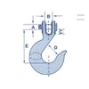 Clevis Slip Hook with Safety Latch Stainless Steel 12MM