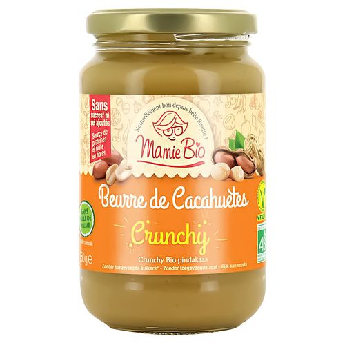 Mommy Bio Organic Peanut Butter 12.3 oz (350 g) 100% (Crunchy) Free of Sugar, Salt, Emulsifiers, Stabilizers, Palm Oils