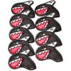 Golf Iron Covers Headcovers Shark Pattern 4-9, Pw, Aw, Sw, 9 Piece Set with Counts