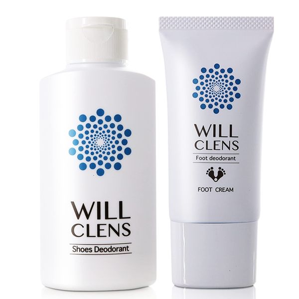 WILL CLENS Shoe Deodorizing Powder, Powder + Foot Cream, without