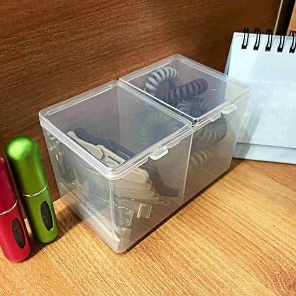 [Other] Transparent Cotton Swab Case 2-compartment Cotton Swab Case Organizer (WEE2F7F)