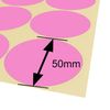 120 x Black Sticky Dots - 50mm 2 Inch - Round Colour Coding Dot Stickers - 15 Sheets