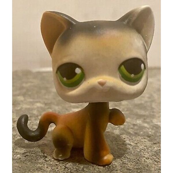 Littlest Pet Shop LPS #27 CALICO Orange Black White Cat Pink Magnet Authentic