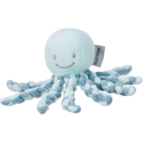 Nattou Lapidou - Piu Piu Octopus Plush Toy for Newborn Babies, Comforting, Soothes for Sleep - Green & Mint Green