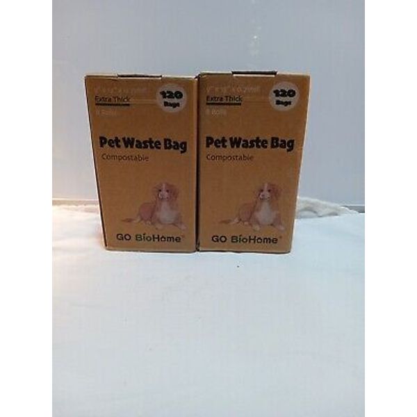 Set Of 2, 220 Bag's pet waste bags, Go BioHome