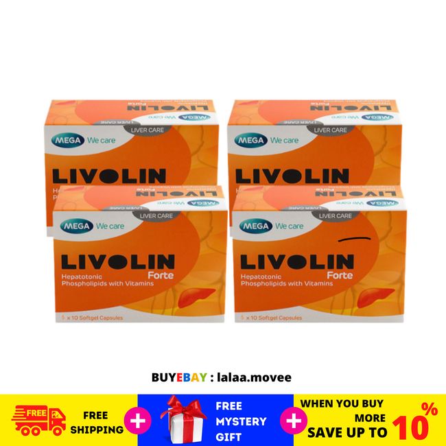 4 Boxes 50'S Livolin Forte Liver Cleanse Detox Vitamin Supplement FREE SHIP