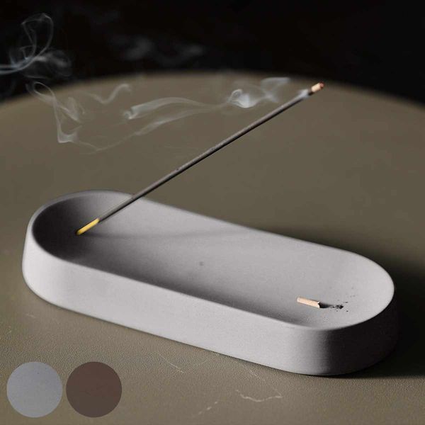 Incense holder HANNE ELLIPSE ceramic (incense holder, incense holder, incense stick holder, stylish, Palo Santo, accessory tray, small item holder, incense holder, incense stand, cute, gift) 3980 yen or more