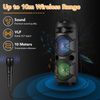 Dual 8" BT Party Bluetooth Speaker System Big Led Portable Stereo Tailgate Loud