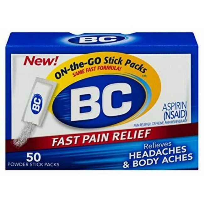 B&C Fast Pain Relief Headache Powders - 50 Tablets Ex 07/26