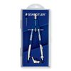 STAEDTLER 552 01 Mars Comfort Quick-Setting Compass with Push-Button, Universal Adapter and Lead Box (350 mm Diameter)