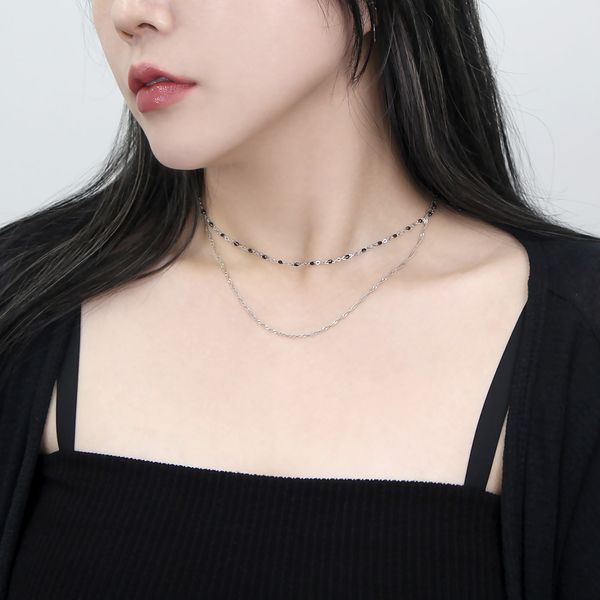 Surgical Steel Bead Chain Collar Choker Necklace