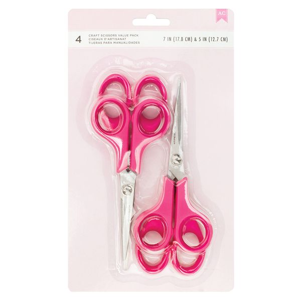 American Crafts Cutup Scissors-Value 4 Pack