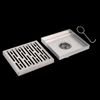 Shower Drain 5.9" Square 304 Stainless Shower Drain with Removable Cover Grate