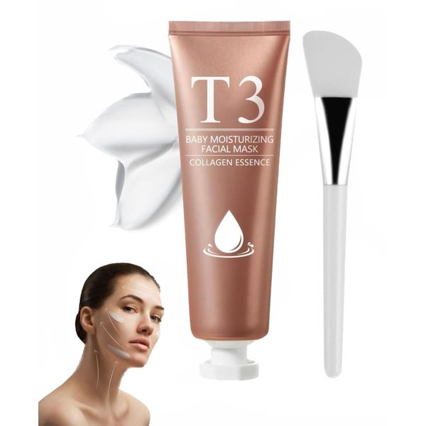 T3 Collagen Pestlo Mask,Korean Collagen Face Mask,Deep Collagen Anti Wrinkle Lifting Mask,T3 Collagen Koreanische Gesichtsmaske,T3-Kollagen-Peeling-Maske