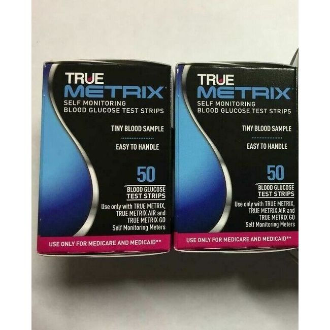 TRUE Metrix Blood Glucose 100 Test Strips Exp: 08/20/2025