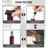3-Pc Black &Silver Wine Tool Set - Aerator/Pourer / Foil Cutter / Bottle Stopper