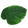 Raguso 12Pcs Artificial Palm Leaf Placemat, Monstera Leaf Table Flag Cutlery Mat Coaster, Simulation Artificial Leaf Table Protector, for Restaurant Party Kitchen