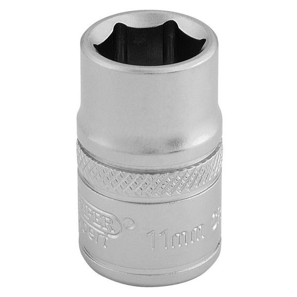 Draper 16536 3/8-Inch Square Drive 6 Point Metric Socket, 11mm Size