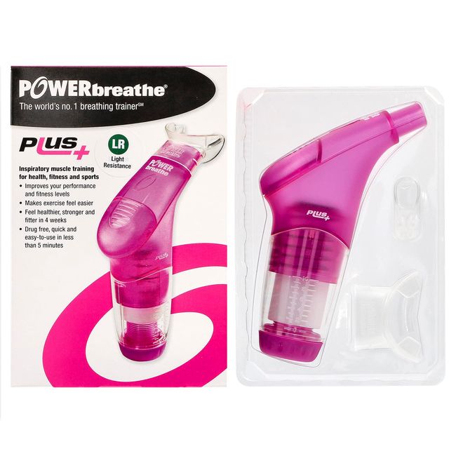 Power Breathe POWERbreathe PLUS Respiratory Muscle Training Equipment Power Breathe Plus Light Resistance Standard Load Pink LIGHT PINK [Parallel Import]