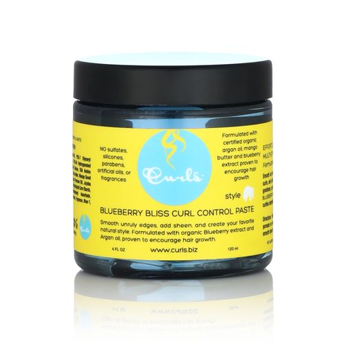 Curls Blueberry Bliss Control Paste - Slicks Down Edges - For Wavy, Curly, and Coily Hair Types - Encourage Hair Growth - 4 Fl Oz