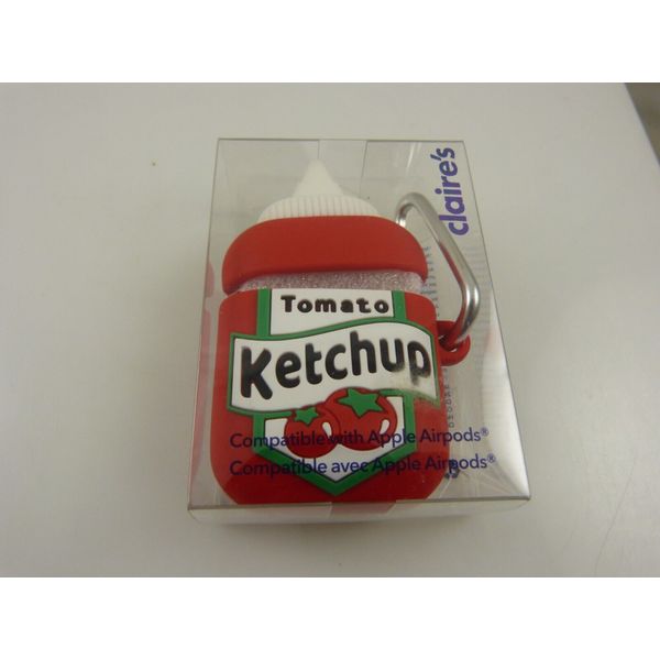 tomato ketchup case compatible with apple airpods wireless ear buds