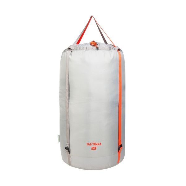 Tatonka Packbeutel Compression Sack 30l - Leichter, komprimierbarer Packsack mit Schnallenverschlüssen und Schnürzug - Aus recyceltem Polyester - 30 Liter Volumen (grey)