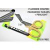 Serrated Stick Free Fluoride Coated Paramedic Shears 7.5" & Reusable Penlight