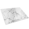 Marble White Glass Placemat Kitchen Table Mat Worktop Saver Protector