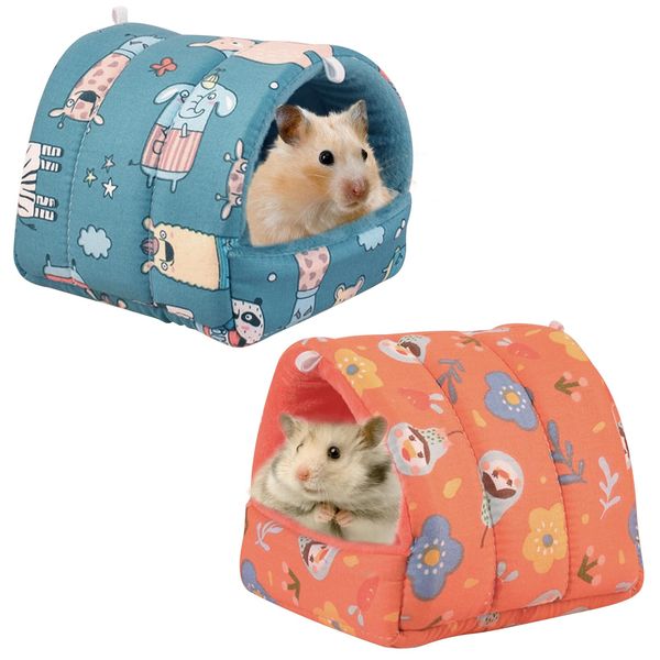 TYXHXTF 2 Stück Meerschweinchen Höhle, Meerschweinchenversteck, Winter Warme Hamster Kuschelhöhle(15 * 15CM)