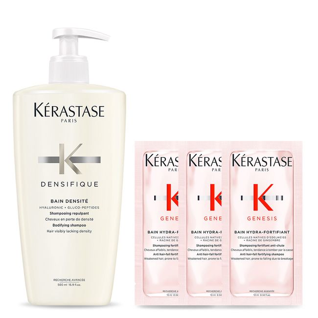 [Kérastase] [Shampoo for thin hair] Bang Densi Peak 500ml [Additional 3 types of shampoo sachets included]