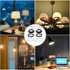 8Pcs Plastic Light Shade Adapter, E27 to E14 Lamp Shade Reducer Ring, Lampshade Washer Converter, Screw Light Fitting Adapter Ring, E14 Socket Replacement Ring for Table Lamp Ceiling Lights