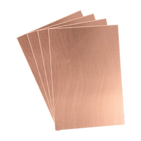 sourcingmap 7X10cm Single Sided Copper Clad Laminate PCB Circuit Board Brown 4pcs