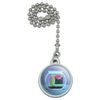 GRAPHICS & MORE Black Cat Staring at Betta Fish Bowl Ceiling Fan and Light Pull Chain