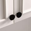 goldenwarm 5Pack Black Knobs Black Cupboard Knobs Round Single Hole Kitchen Handles Aluminum Alloy