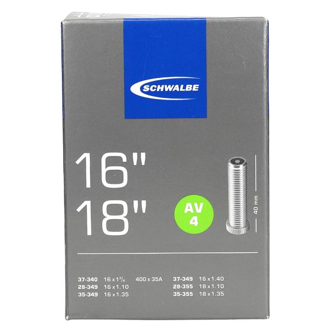 SCHWALBE Bicycle Inner Tube with 40mm Sclaverand Valve, 18 x 1-1.5-Inch