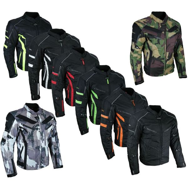 HEYBERRY Kurze Textil Motorrad Jacke Motorradjacke Schwarz Grün Gr. XL