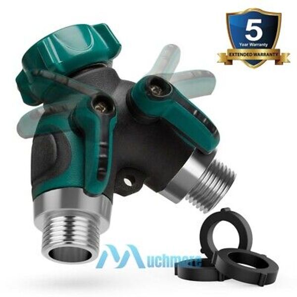 2 Way Heavy Duty Garden Hose Splitter 3/4" Y Shape Valve Pipe Spigot Connector